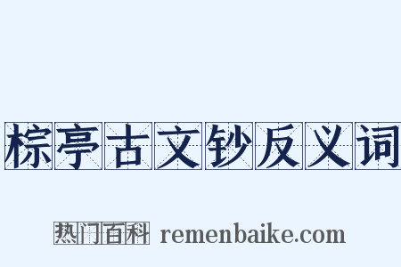 棕亭古文钞反义词是什么意思的图片